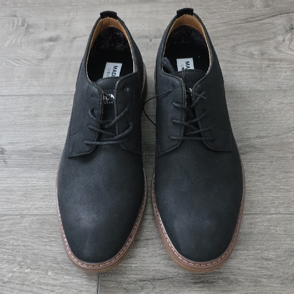 Madison Black Oxfords with Textured Suede Finish